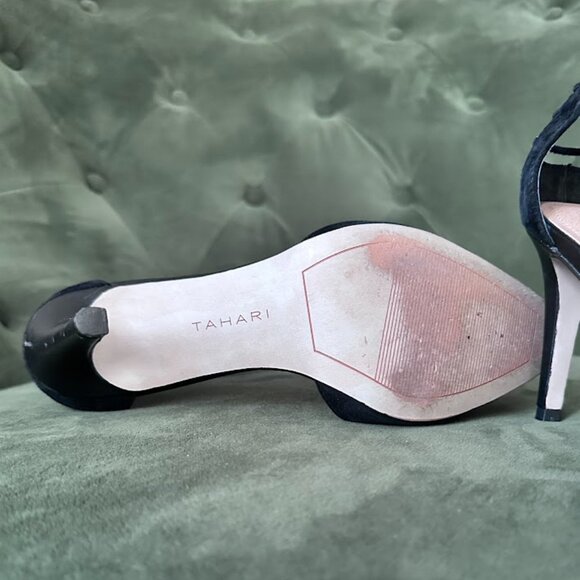 Tahari Black Suede Heels - Picture 7 of 7